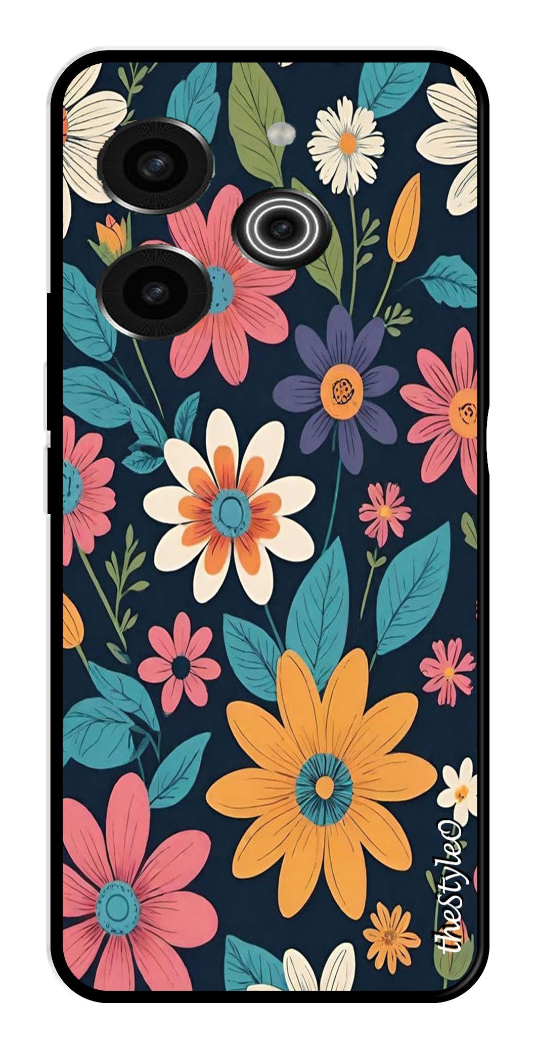 Colorful Abstract Metal Mobile Case for Tecno Pova 6 Colorful Abstract Metal Mobile Case for Tecno Pova 6 (Design No -76)