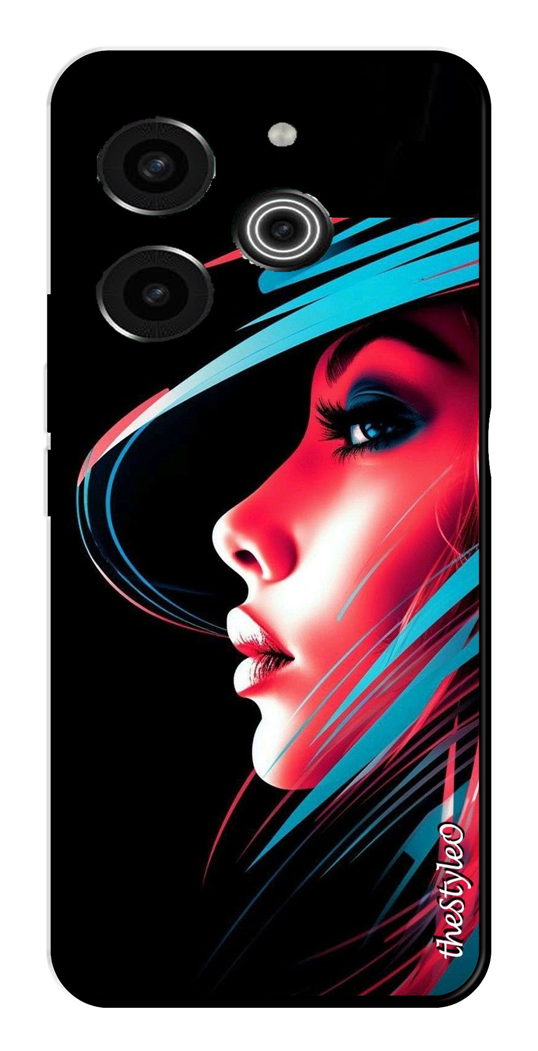 Elegant Woman Metal Mobile Case for Tecno Pova 6 Elegant Woman Metal Mobile Case for Tecno Pova 6 (Design No -86)