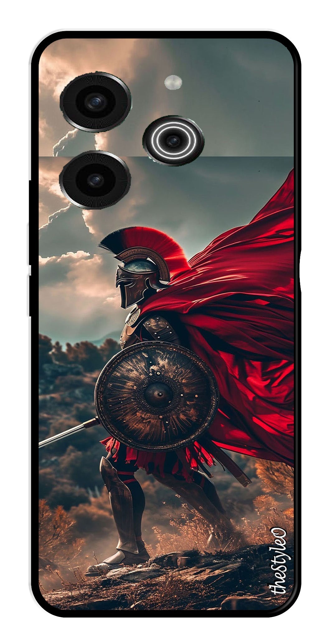 Spartan Fighter Metal Mobile Case for Tecno Pova 6 Spartan Fighter Metal Mobile Case for Tecno Pova 6 (Design No -89)