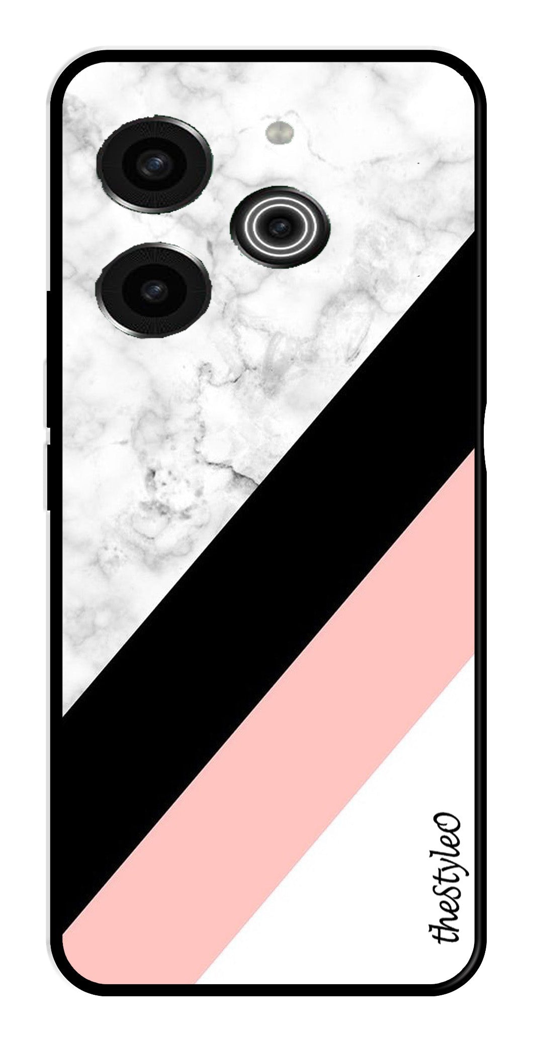 Pink Pattern Metal Mobile Case for Tecno Pova 6 Pro Pink Pattern Metal Mobile Case for Tecno Pova 6 Pro (Design No -23)