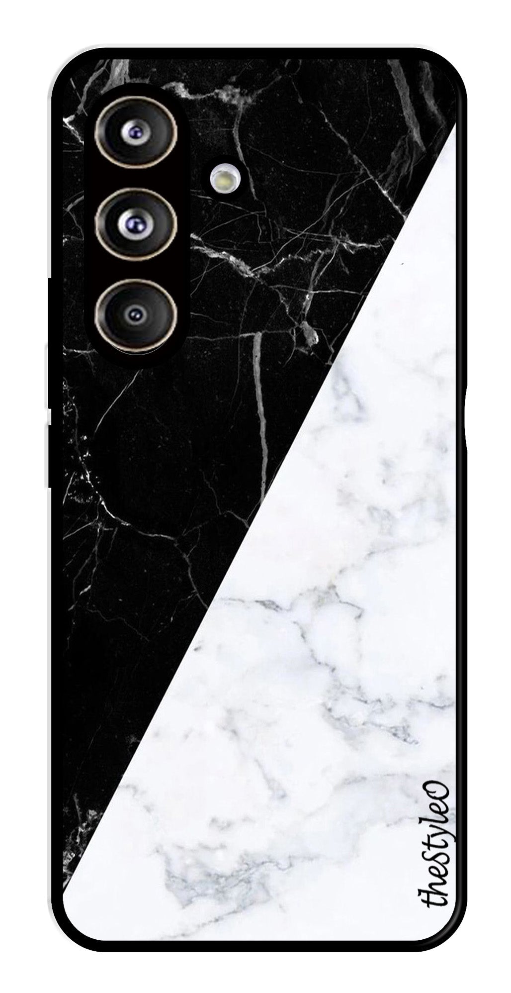 Black White Marble Design Metal Mobile Case for Samsung Galaxy S24 FE Black White Marble Design Metal Mobile Case for Samsung Galaxy S24 FE (Design No -09)