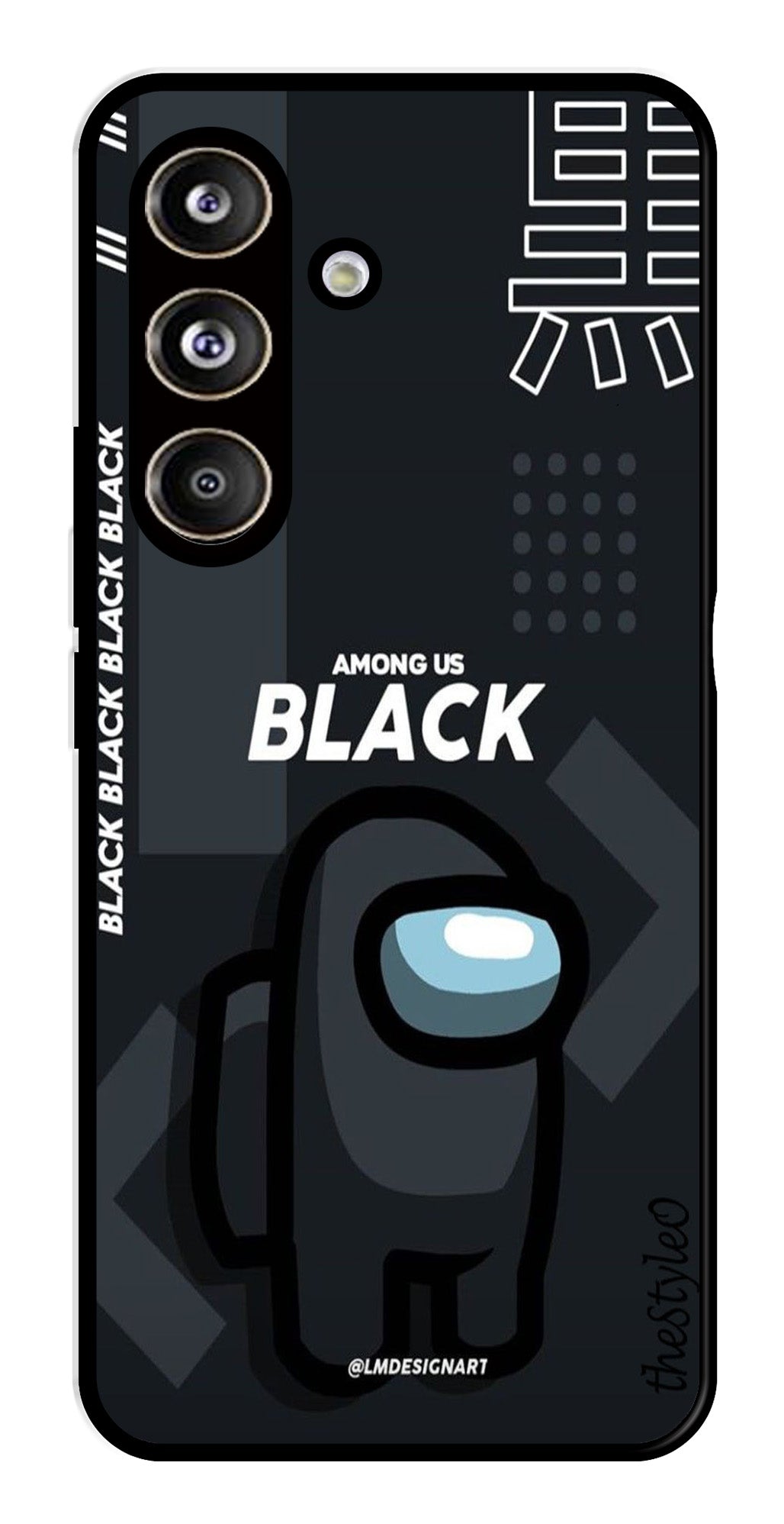 Among us Black Metal Mobile Case for Samsung Galaxy S24 FE Among us Black Metal Mobile Case for Samsung Galaxy S24 FE (Design No -67)