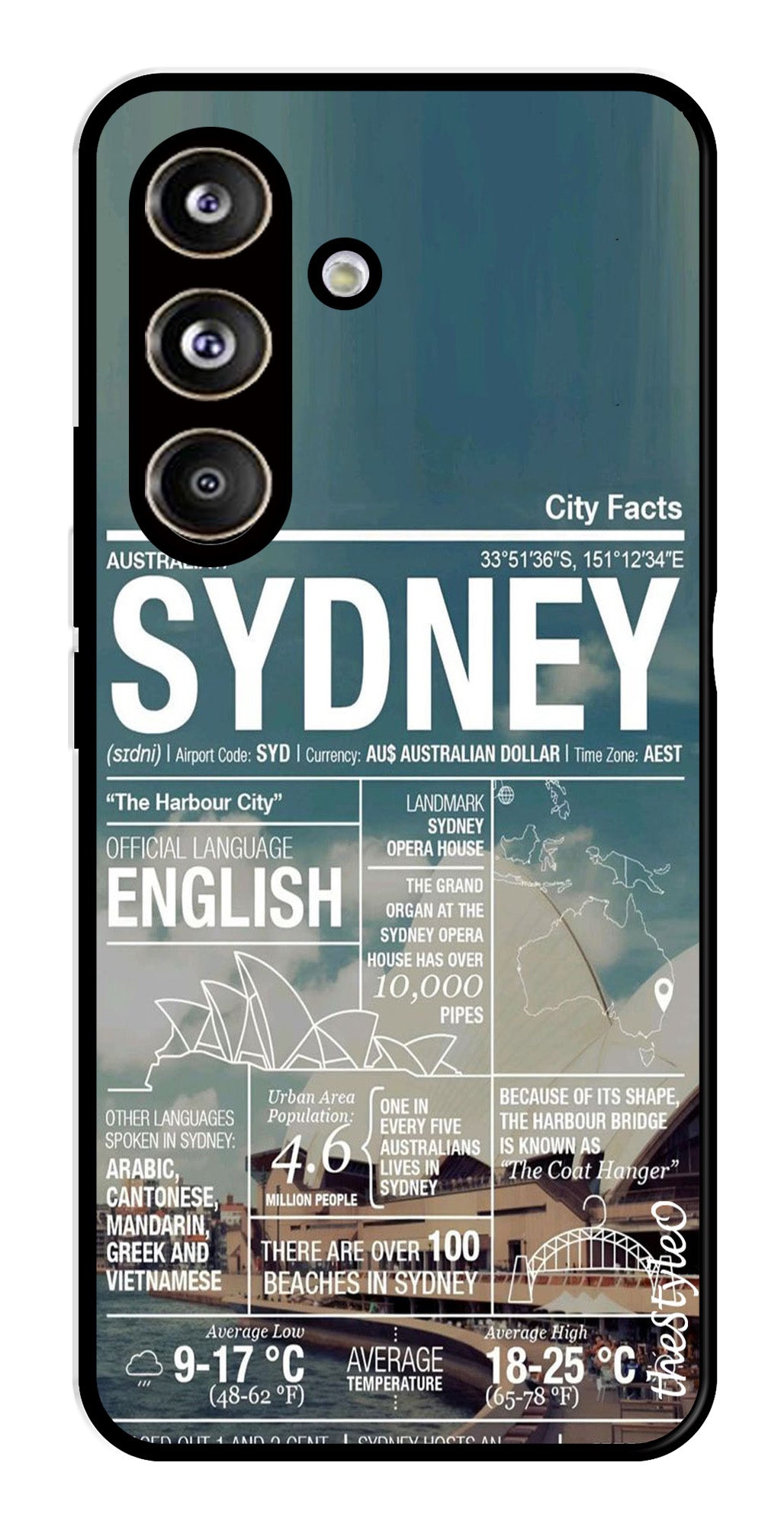 Sydney Metal Mobile Case for Samsung Galaxy S24 FE Sydney Metal Mobile Case for Samsung Galaxy S24 FE (Design No -69)