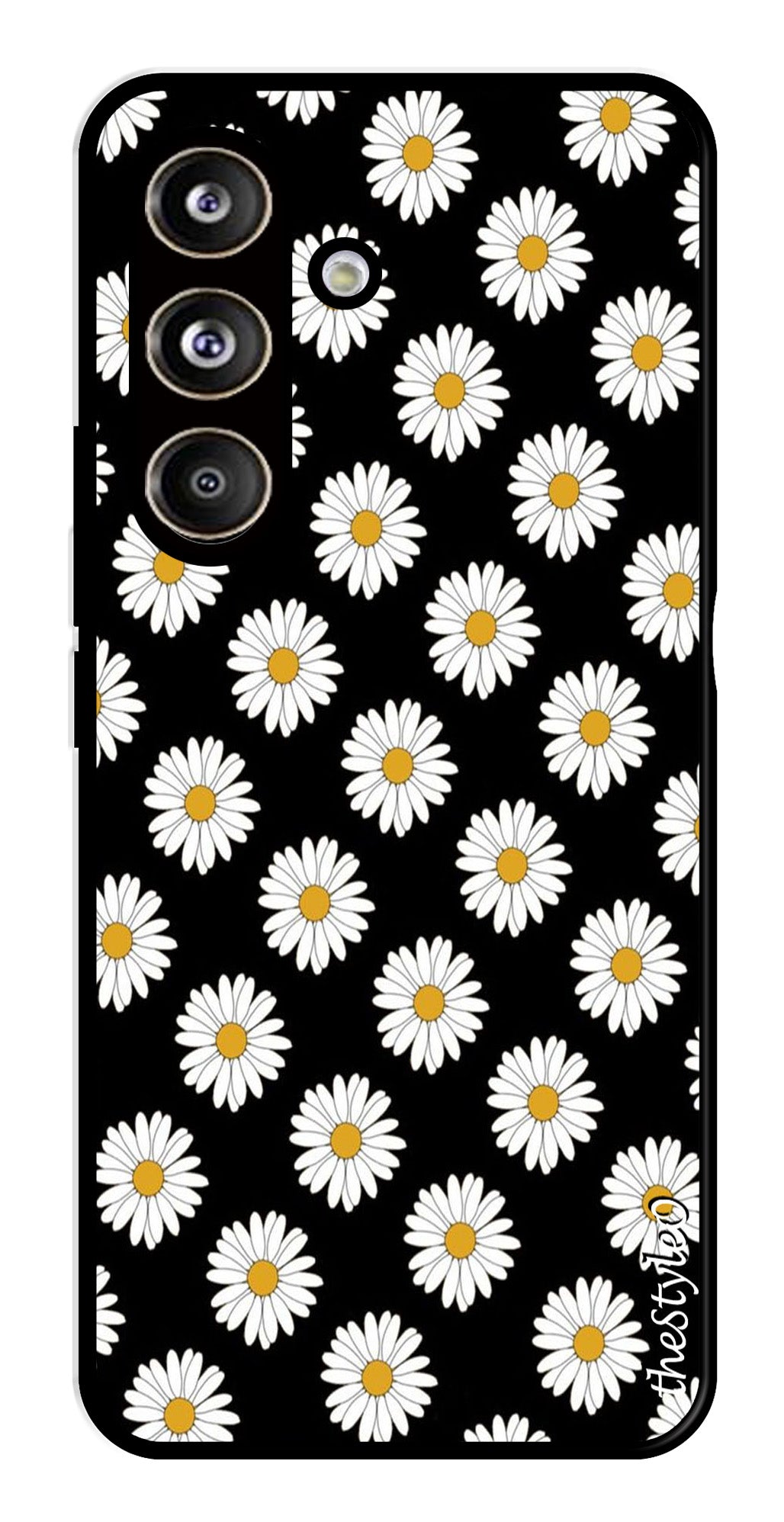 Daisy Flower Metal Mobile Case for Samsung Galaxy S24 FE Daisy Flower Metal Mobile Case for Samsung Galaxy S24 FE (Design No -75)