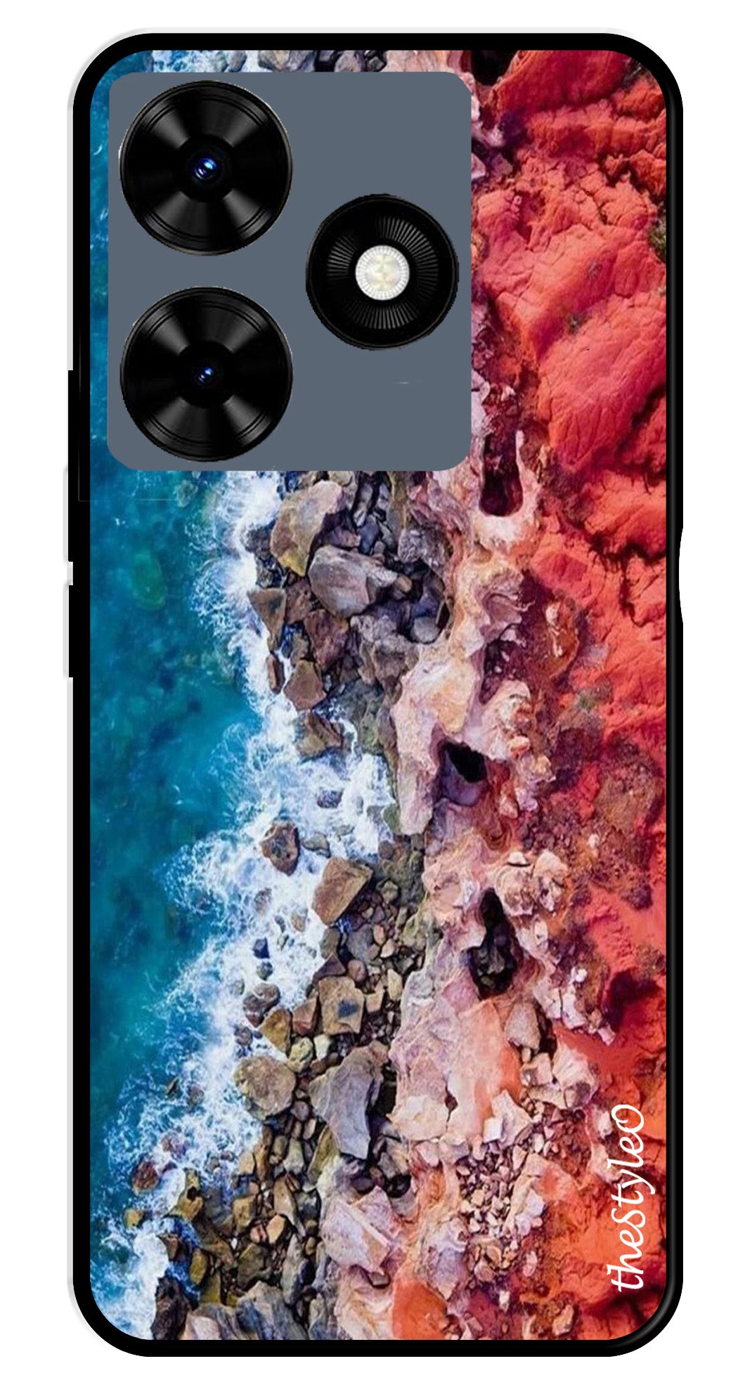 MultiColor Pattern Metal Mobile Case for Tecno Spark 10 MultiColor Pattern Metal Mobile Case for Tecno Spark 10 (Design No -17)