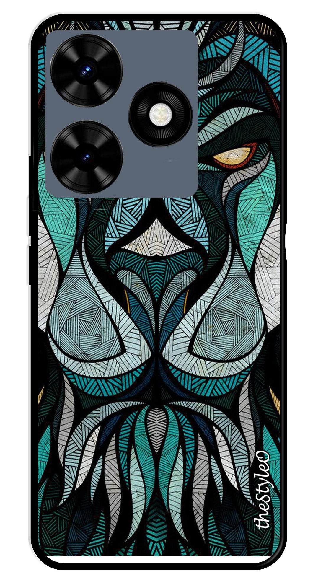 Muted Rainbow Metal Mobile Case for Tecno Spark 10 Muted Rainbow Metal Mobile Case for Tecno Spark 10 (Design No -39)