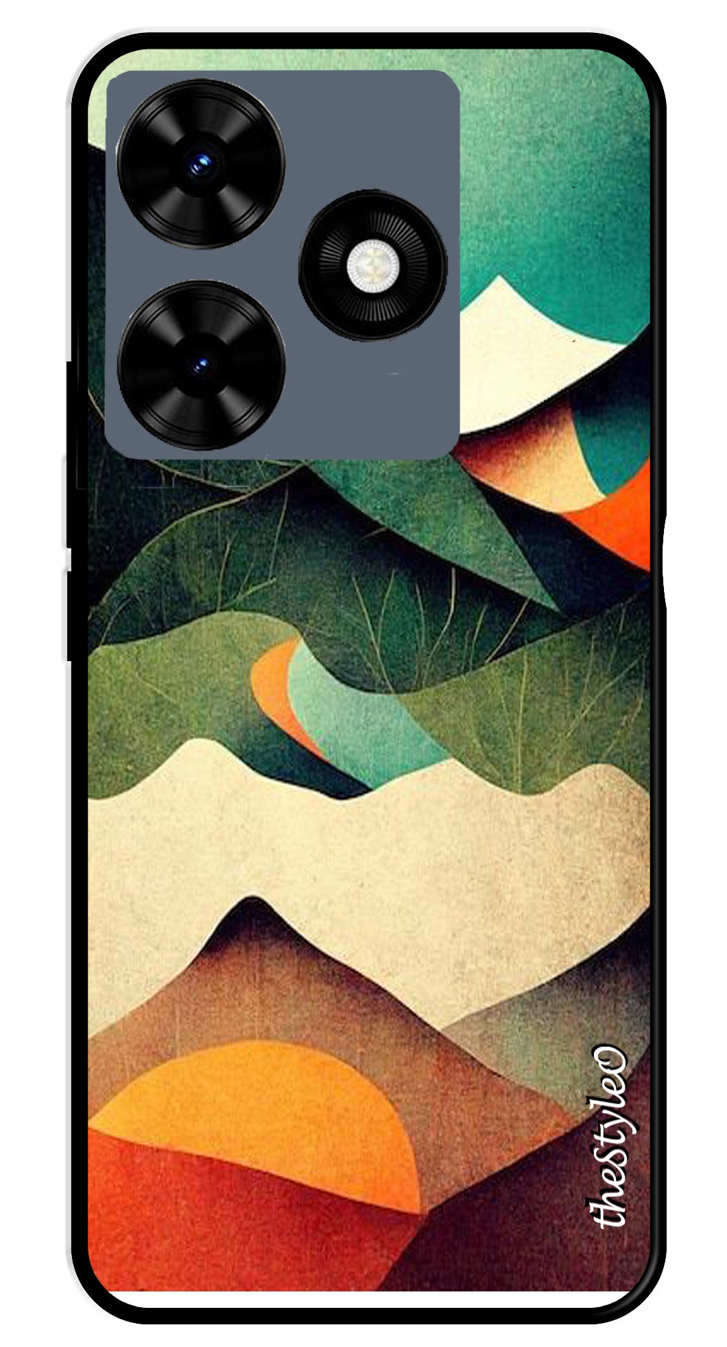 Owl Pattern Metal Mobile Case for Tecno Spark 10 Owl Pattern Metal Mobile Case for Tecno Spark 10 (Design No -42)