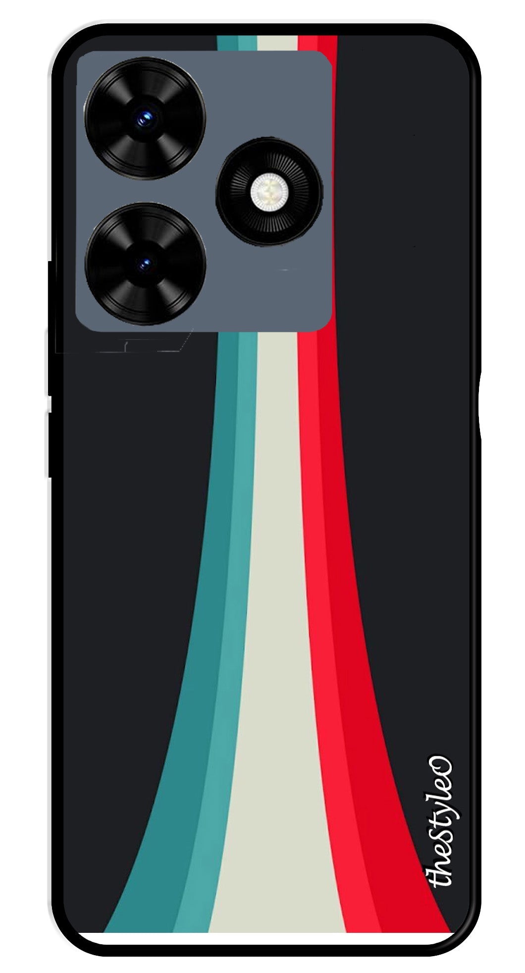Modern Art Colorful Metal Mobile Case for Tecno Spark 10 Modern Art Colorful Metal Mobile Case for Tecno Spark 10 (Design No -47)