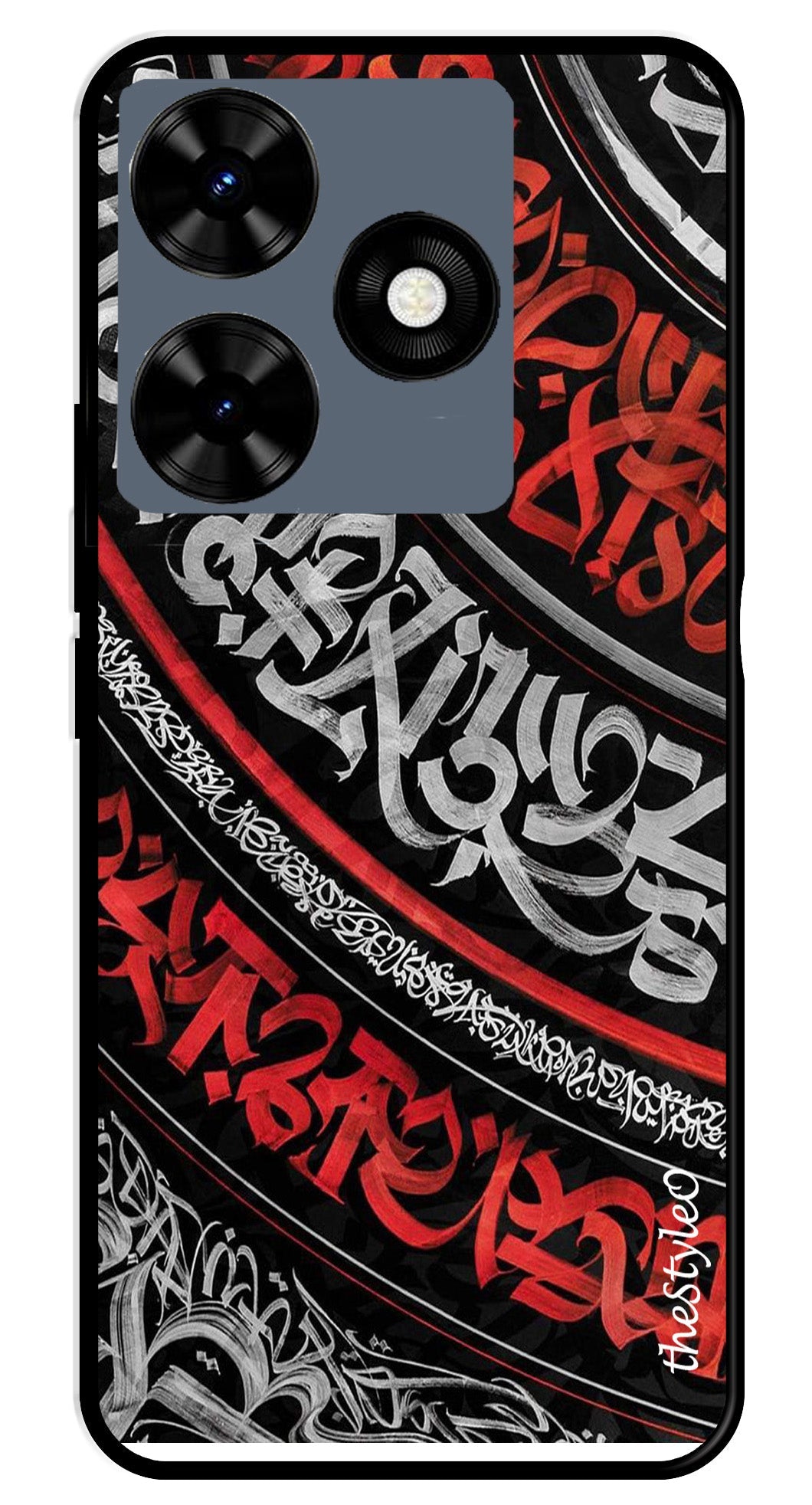 Modern Art Colorful Metal Mobile Case for Tecno Spark 10 Modern Art Colorful Metal Mobile Case for Tecno Spark 10 (Design No -48)