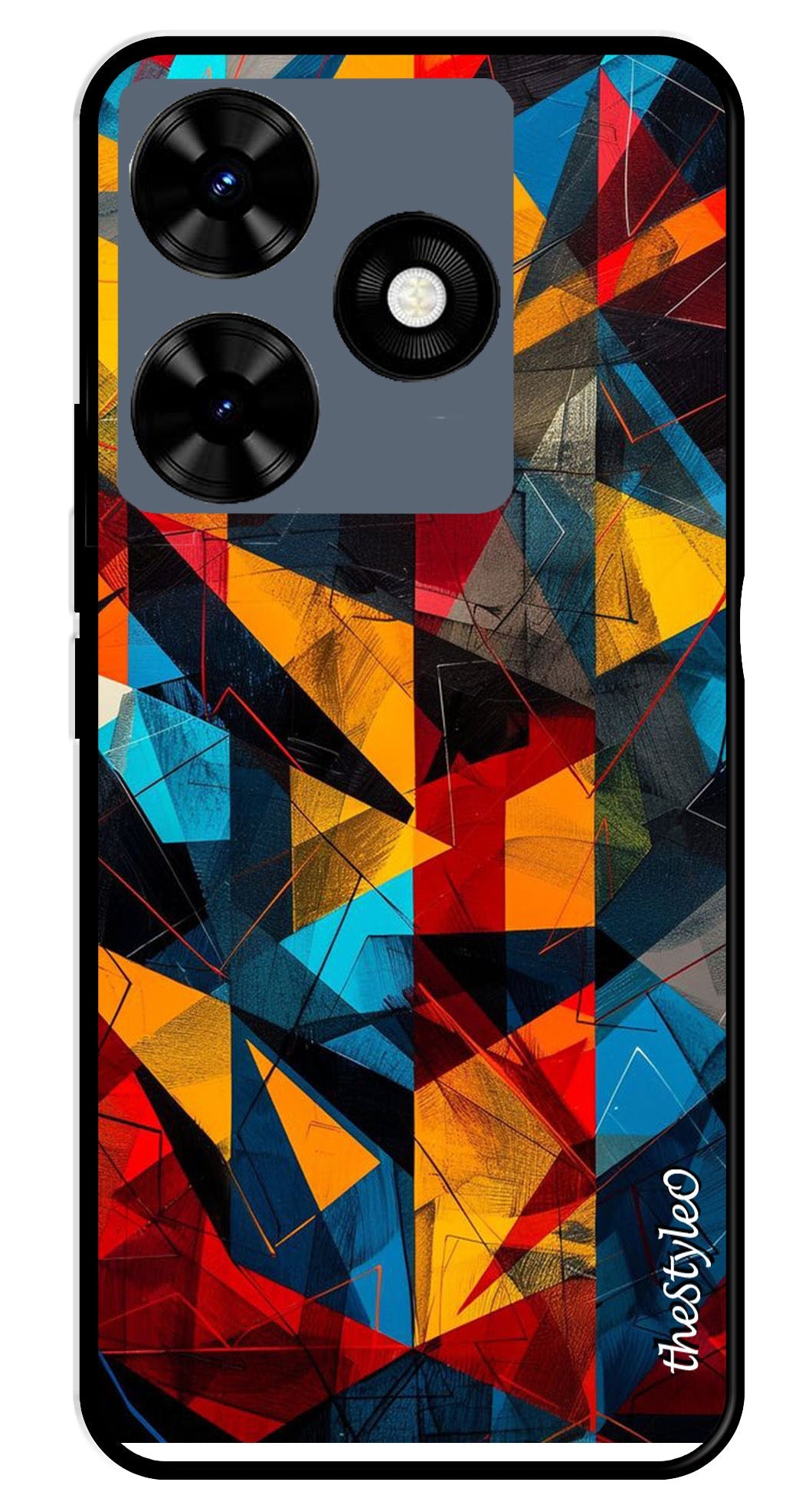 Abstract Art Metal Mobile Case for Tecno Spark 10 Abstract Art Metal Mobile Case for Tecno Spark 10 (Design No -57)