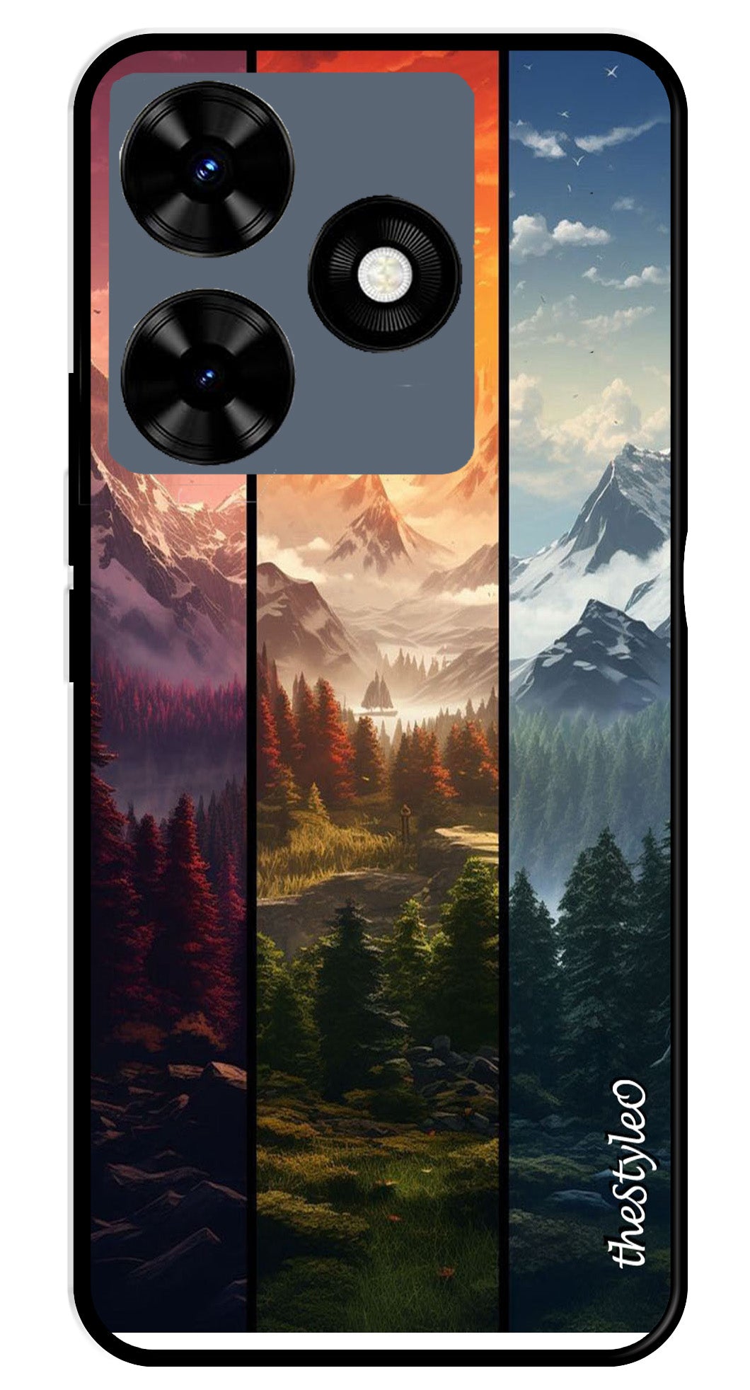Nature Design Metal Mobile Case for Tecno Spark 10 Nature Design Metal Mobile Case for Tecno Spark 10 (Design No -71)