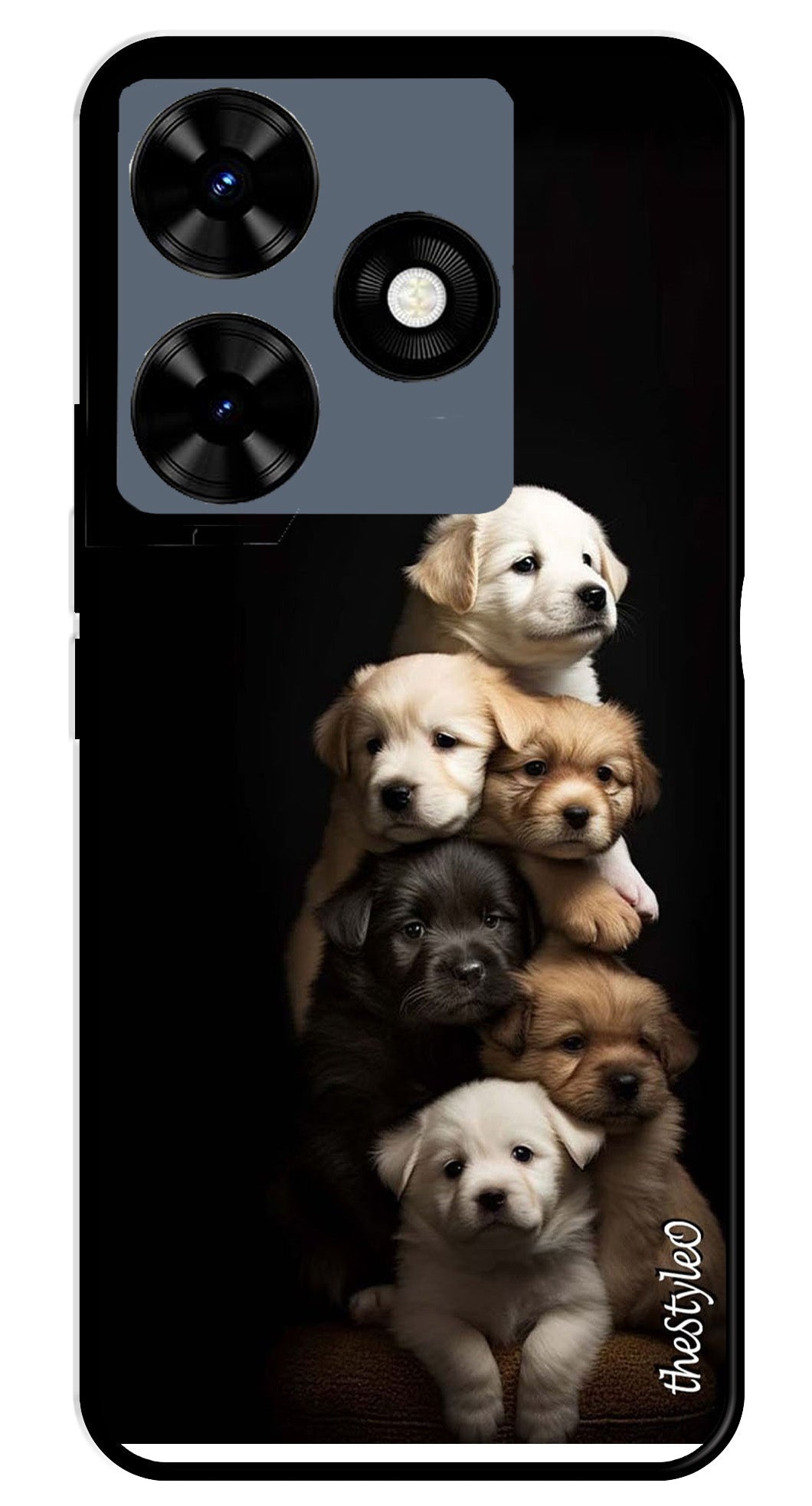 Dog lovers Metal Mobile Case for Tecno Spark 10 Dog lovers Metal Mobile Case for Tecno Spark 10 (Design No -88)