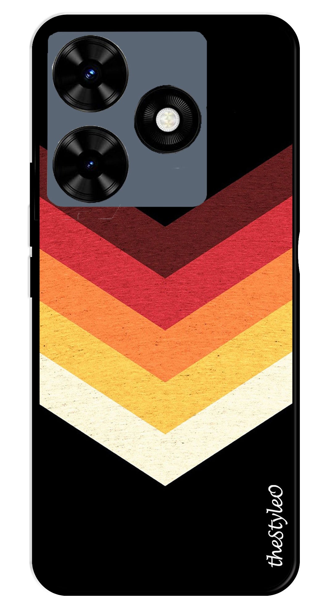 MultiColor Arrow Metal Mobile Case for Tecno Spark 10C MultiColor Arrow Metal Mobile Case for Tecno Spark 10C (Design No -04)