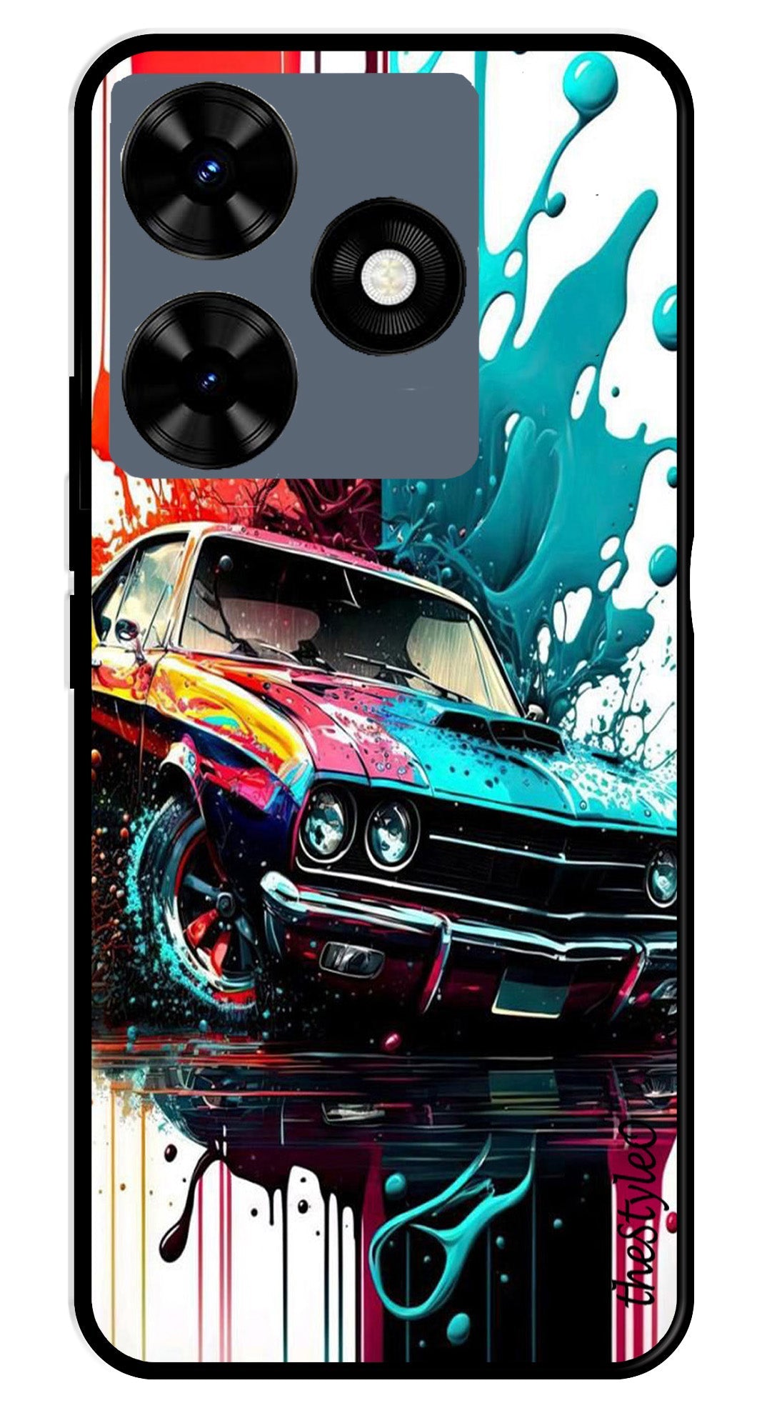 Marble Design Metal Mobile Case for Tecno Spark 10C Marble Design Metal Mobile Case for Tecno Spark 10C (Design No -28)