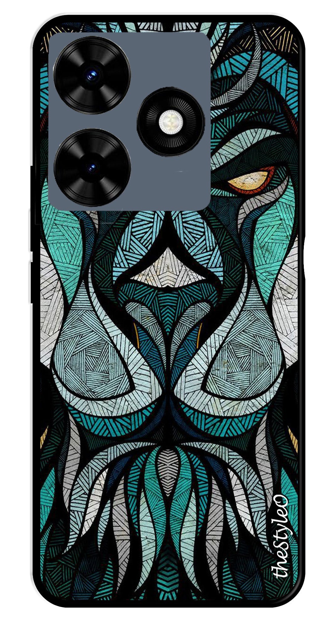 Muted Rainbow Metal Mobile Case for Tecno Spark 10C Muted Rainbow Metal Mobile Case for Tecno Spark 10C (Design No -39)