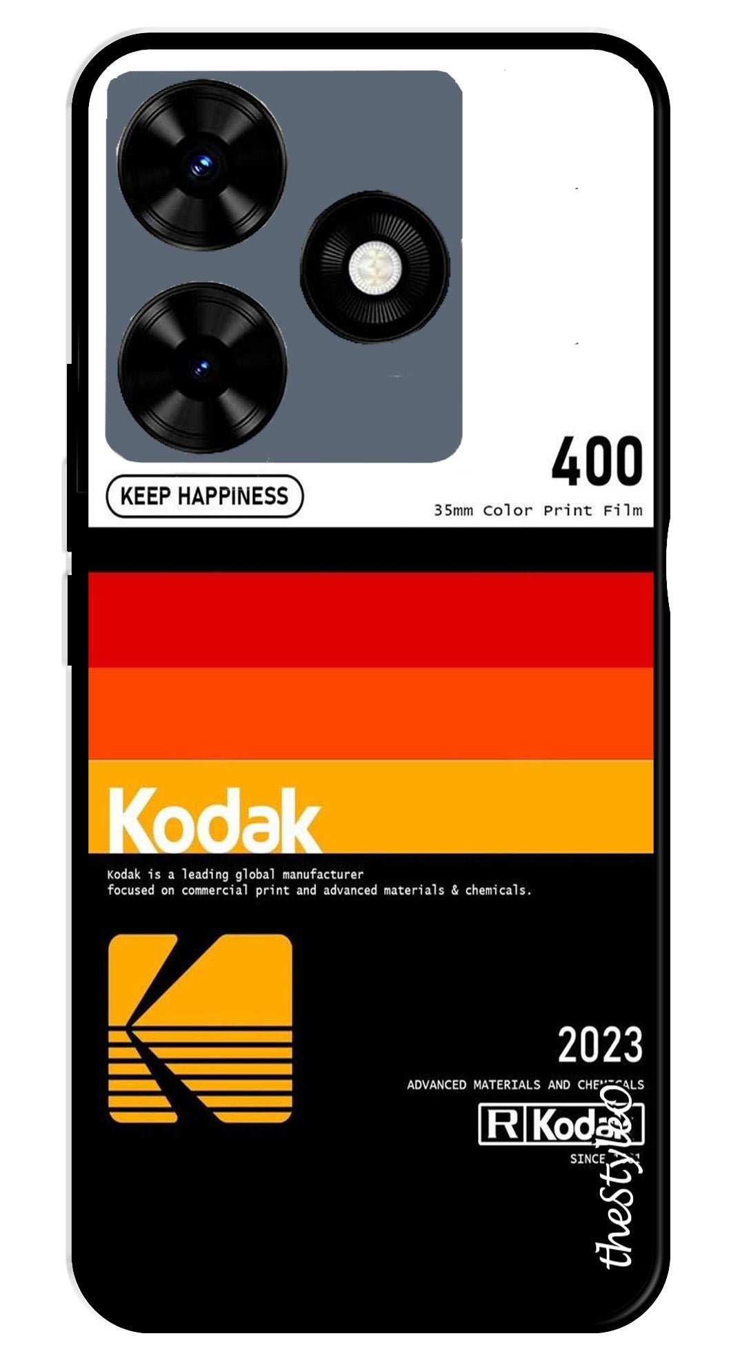 Kodak Design Metal Mobile Case for Tecno Spark 10C Kodak Design Metal Mobile Case for Tecno Spark 10C (Design No -65)