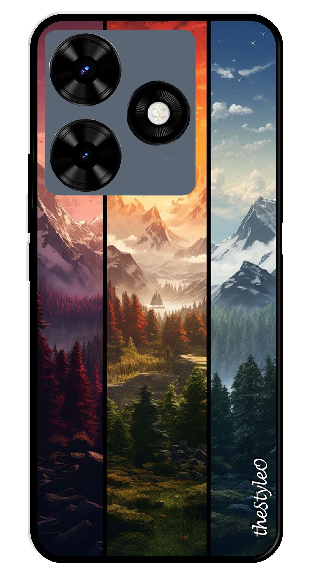 Nature Design Metal Mobile Case for Tecno Spark 10C Nature Design Metal Mobile Case for Tecno Spark 10C (Design No -71)