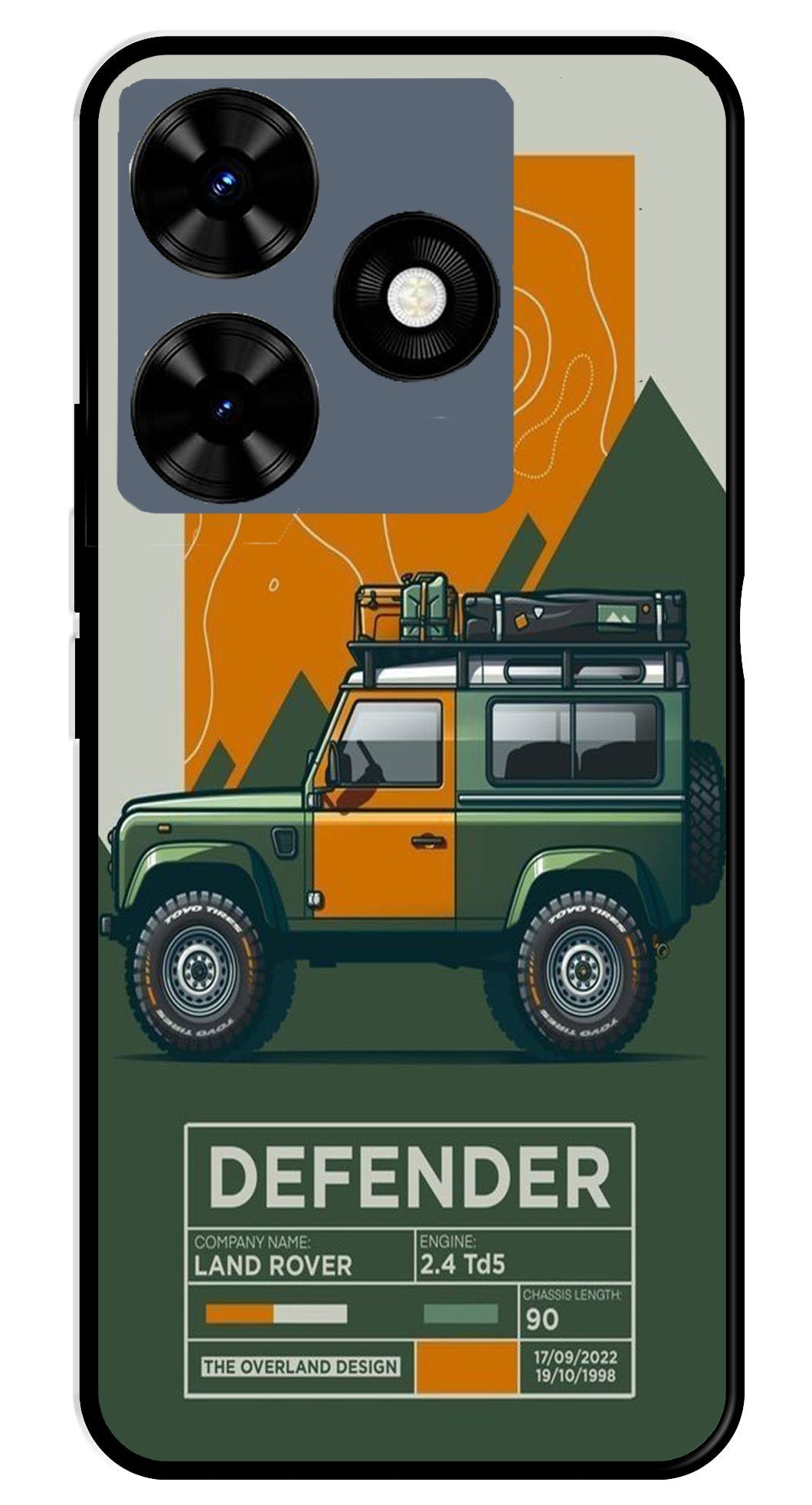 Defender Metal Mobile Case for Tecno Spark 10C Defender Metal Mobile Case for Tecno Spark 10C (Design No -72)