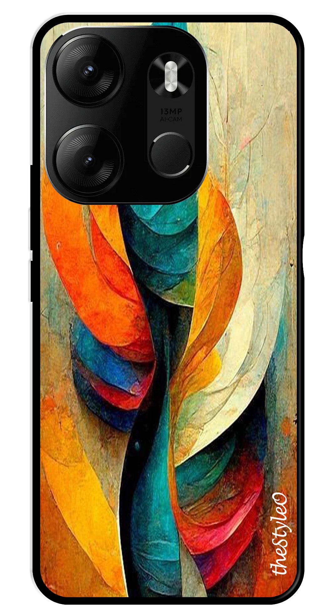 Modern Art Metal Mobile Case for Tecno Spark Go Modern Art Metal Mobile Case for Tecno Spark Go (Design No -11)