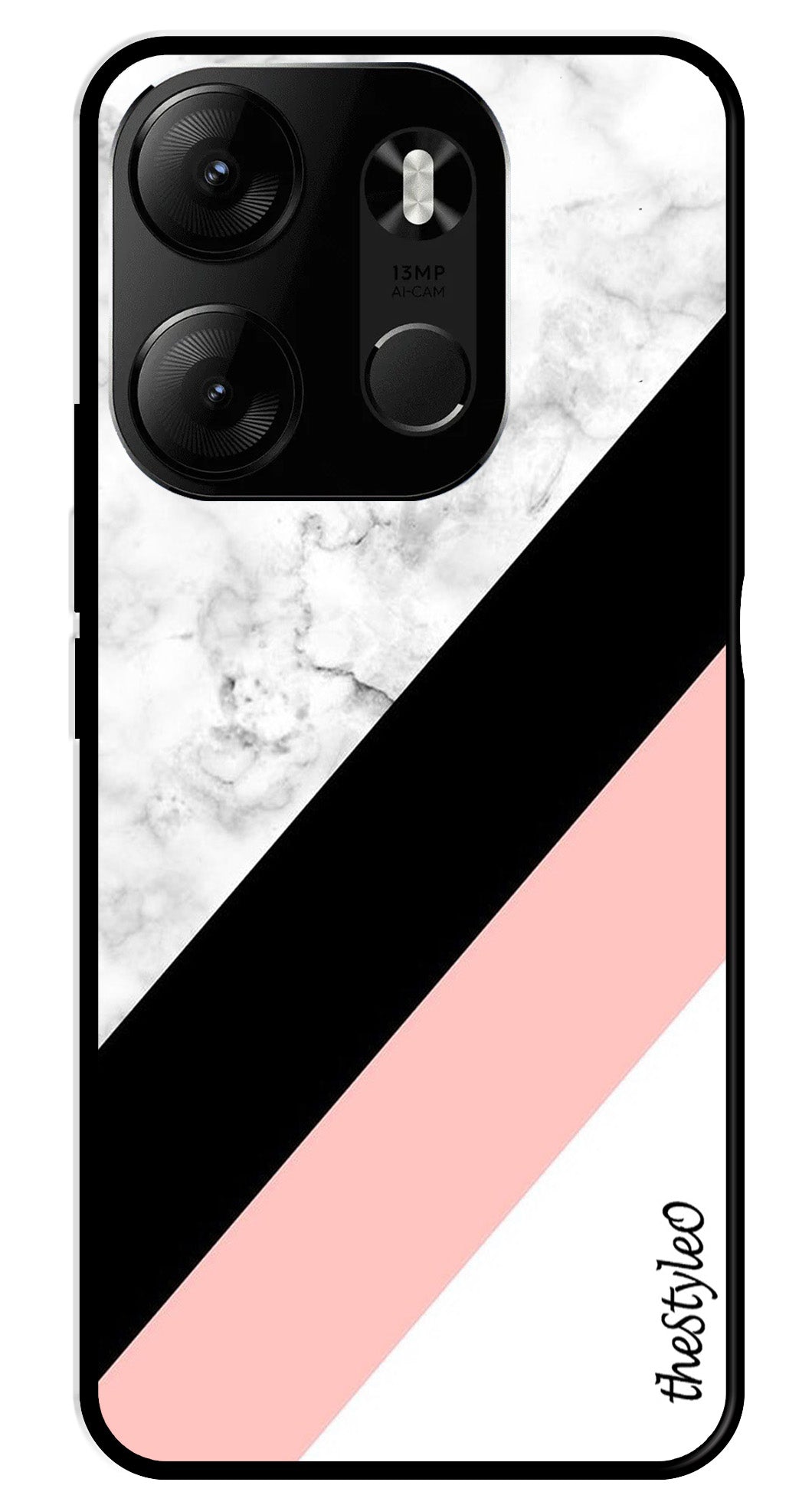 Pink Pattern Metal Mobile Case for Tecno Spark Go Pink Pattern Metal Mobile Case for Tecno Spark Go (Design No -23)