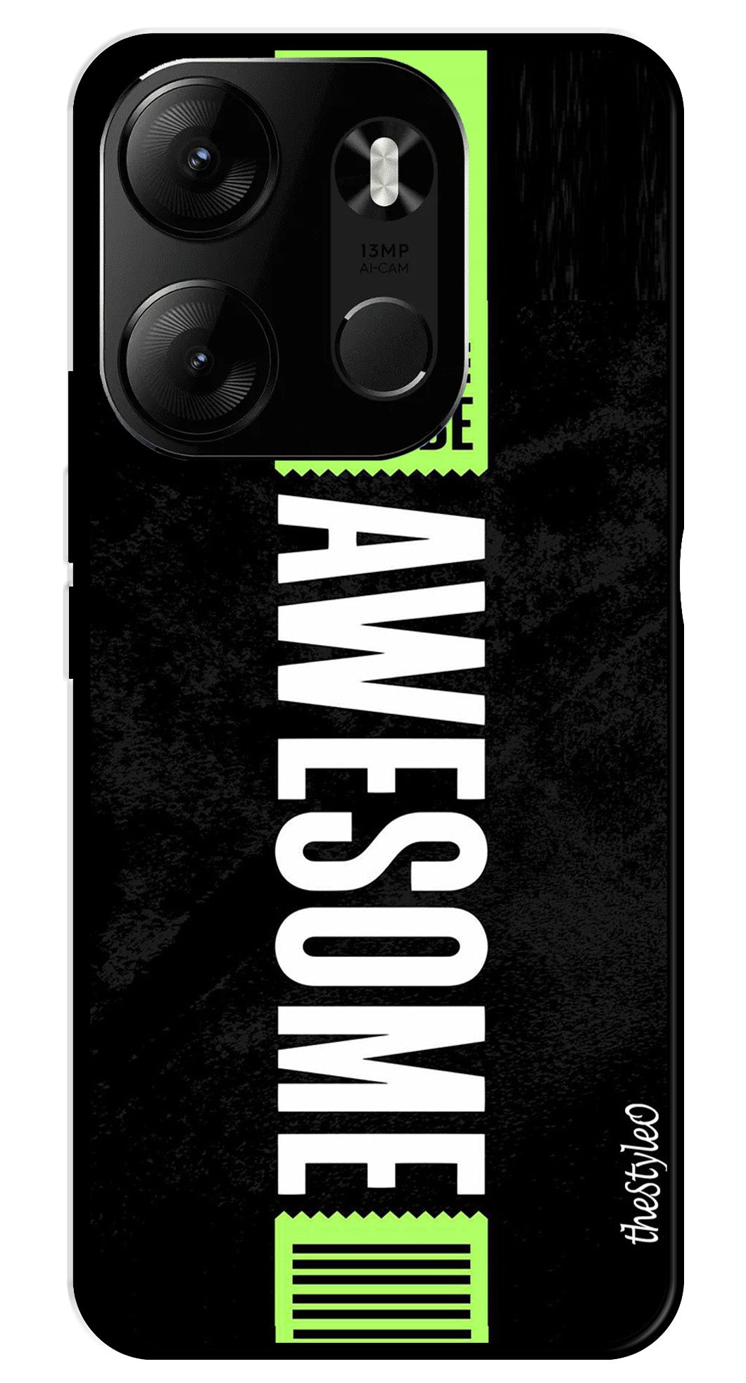 Alphabets Metal Mobile Case for Tecno Spark Go Alphabets Metal Mobile Case for Tecno Spark Go (Design No -32)