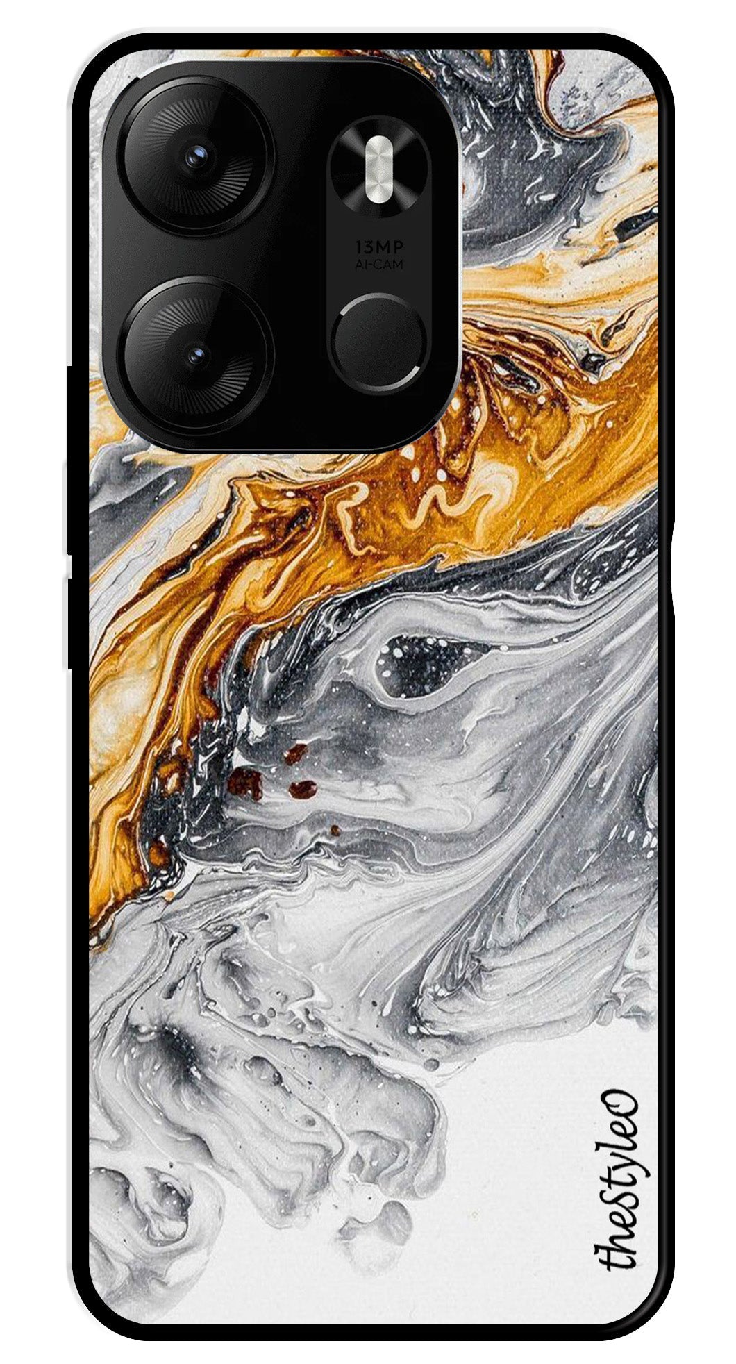 Army Pattern Metal Mobile Case for Tecno Spark Go Army Pattern Metal Mobile Case for Tecno Spark Go (Design No -35)