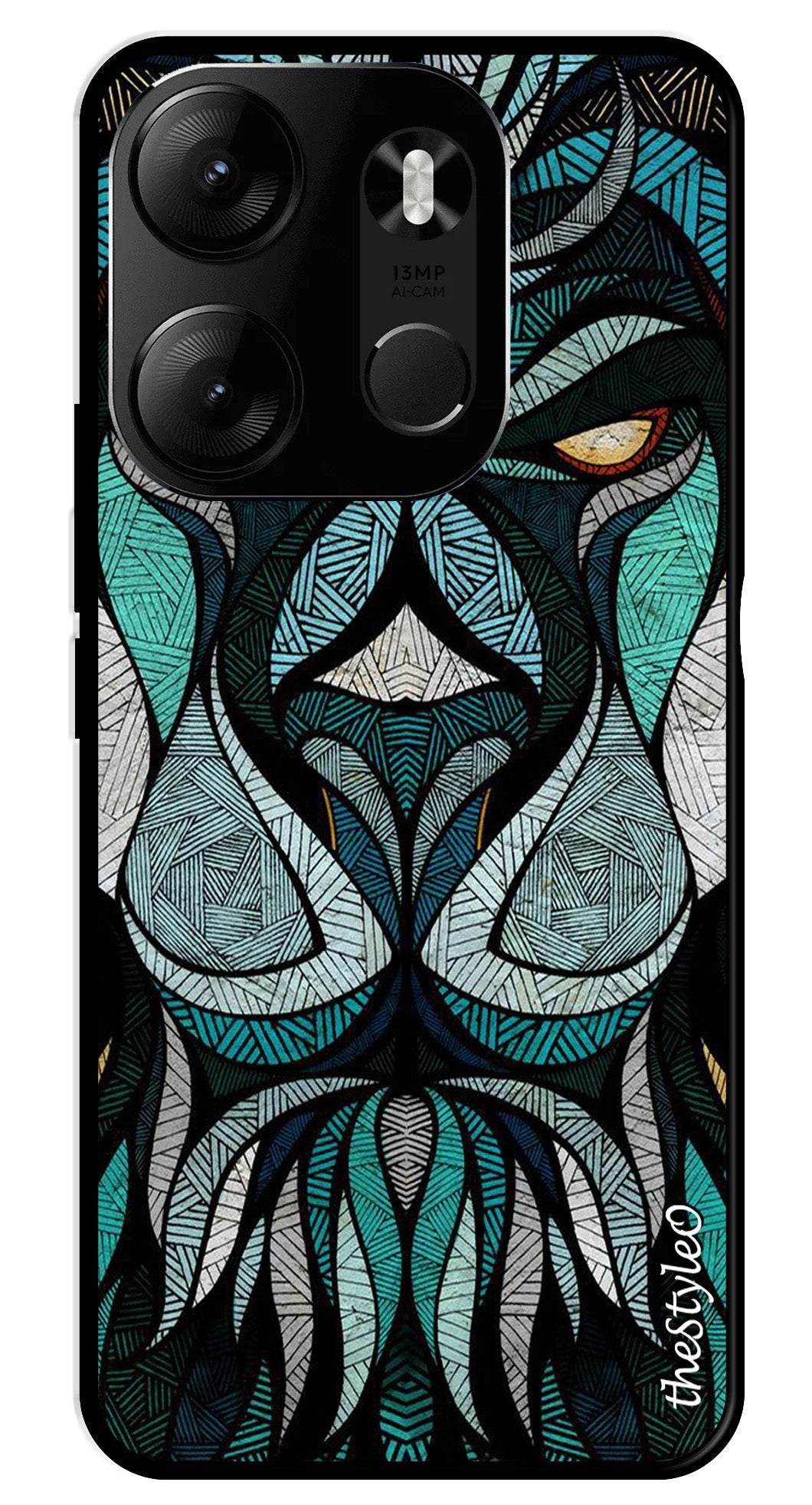 Muted Rainbow Metal Mobile Case for Tecno Spark Go Muted Rainbow Metal Mobile Case for Tecno Spark Go (Design No -39)