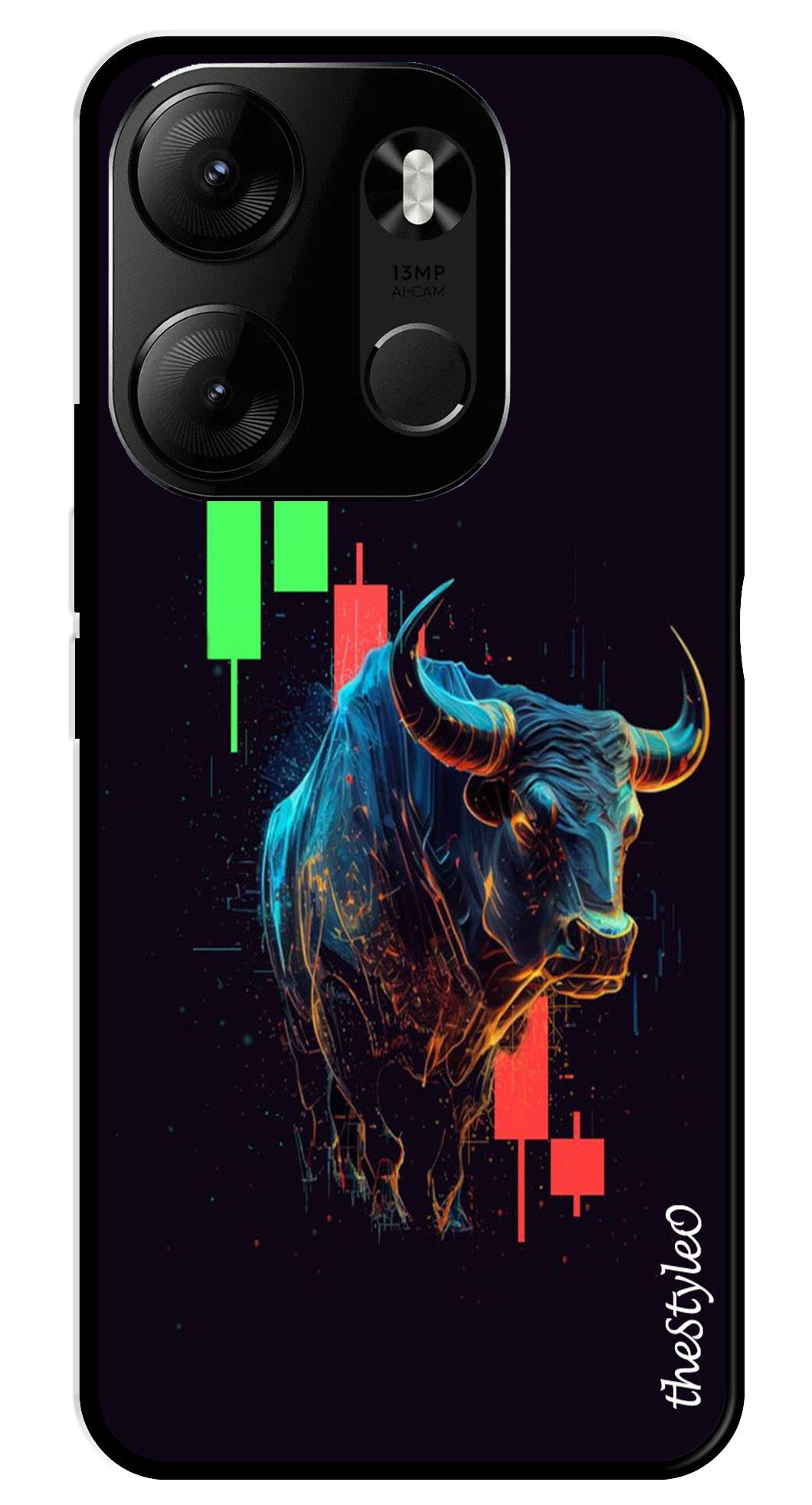 Stock Market Metal Mobile Case for Tecno Spark Go Stock Market Metal Mobile Case for Tecno Spark Go (Design No -77)