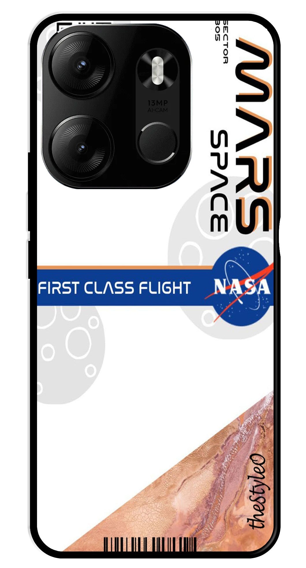 Mars Space Metal Mobile Case for Tecno Spark Go Mars Space Metal Mobile Case for Tecno Spark Go (Design No -81)