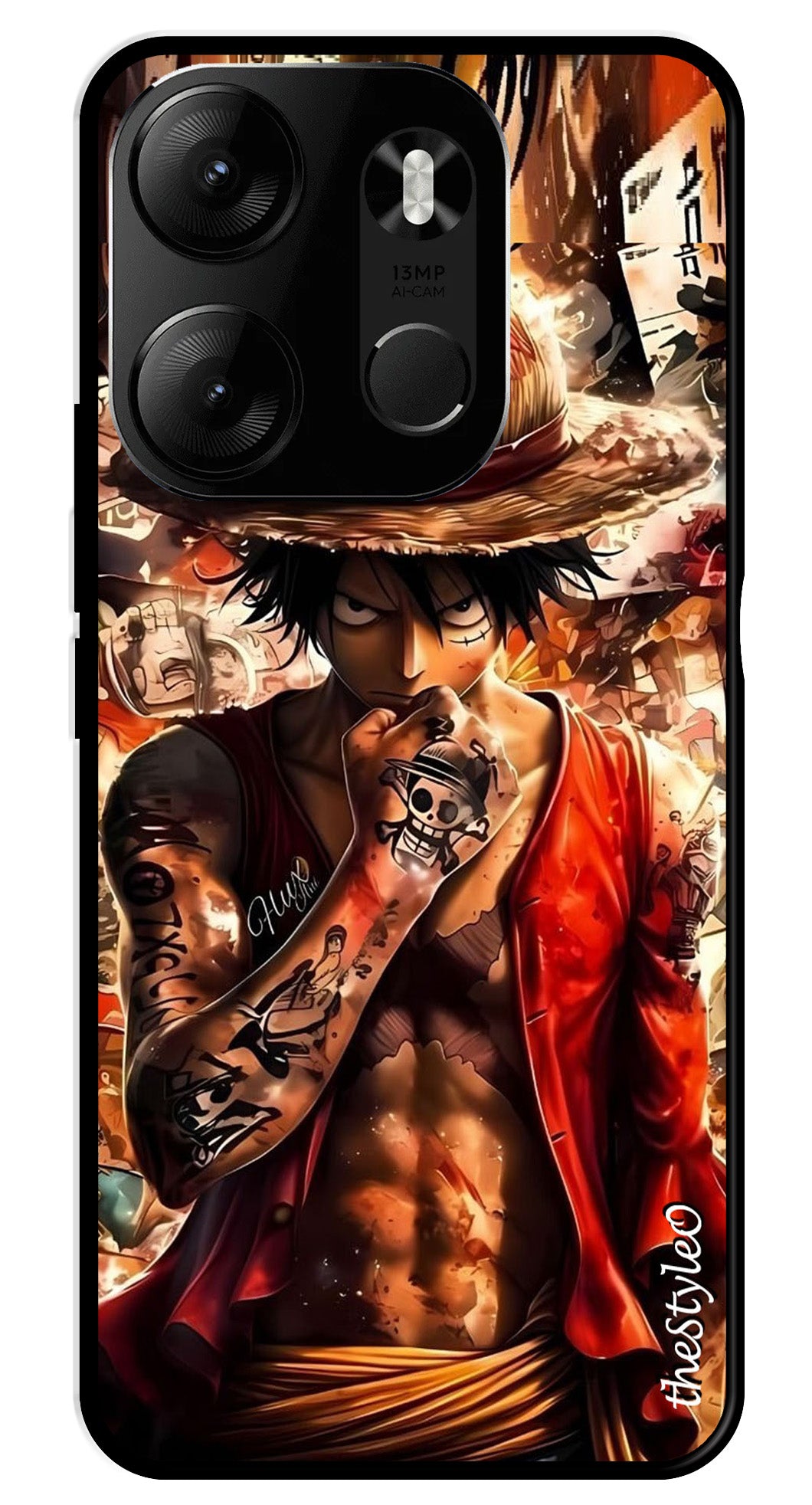 Monkey D Luffy Metal Mobile Case for Tecno Spark Go Monkey D Luffy Metal Mobile Case for Tecno Spark Go (Design No -83)