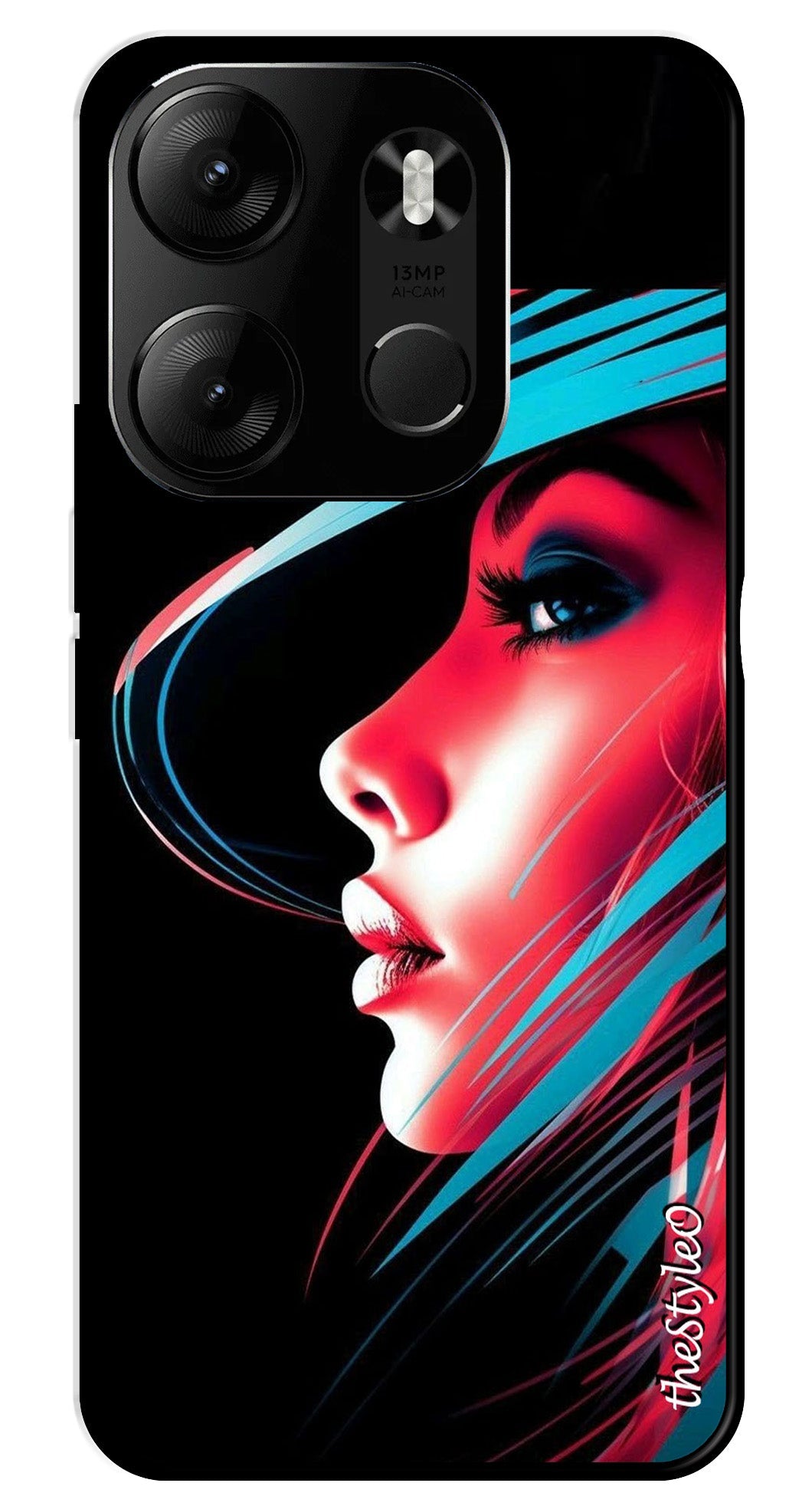 Elegant Woman Metal Mobile Case for Tecno Spark Go Elegant Woman Metal Mobile Case for Tecno Spark Go (Design No -86)