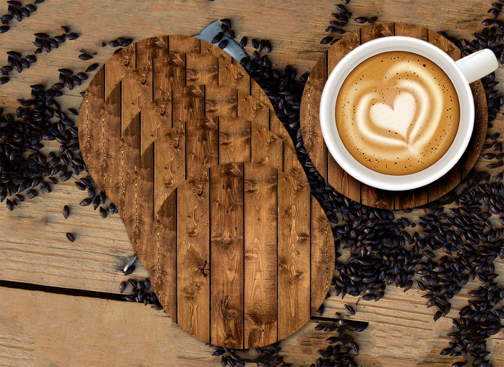 Wood Texture Designer Printed Round Tea Coasters (MDF Wooden, Set Of 6 Pieces) Wood Texture Designer Printed Round Tea Coasters (MDF Wooden, Set Of 6 Pieces)