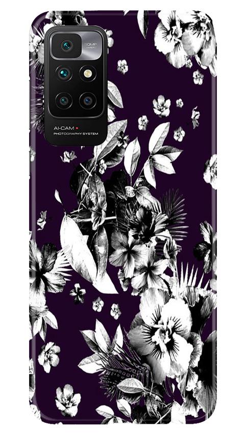 white flowers Mobile Back Case for Redmi 10 Prime (Design - 7) white flowers Case for Redmi 10 Prime