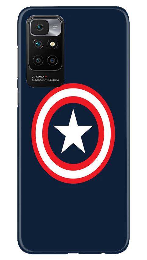 Captain America Mobile Back Case for Redmi 10 Prime (Design - 42) Captain America Case for Redmi 10 Prime