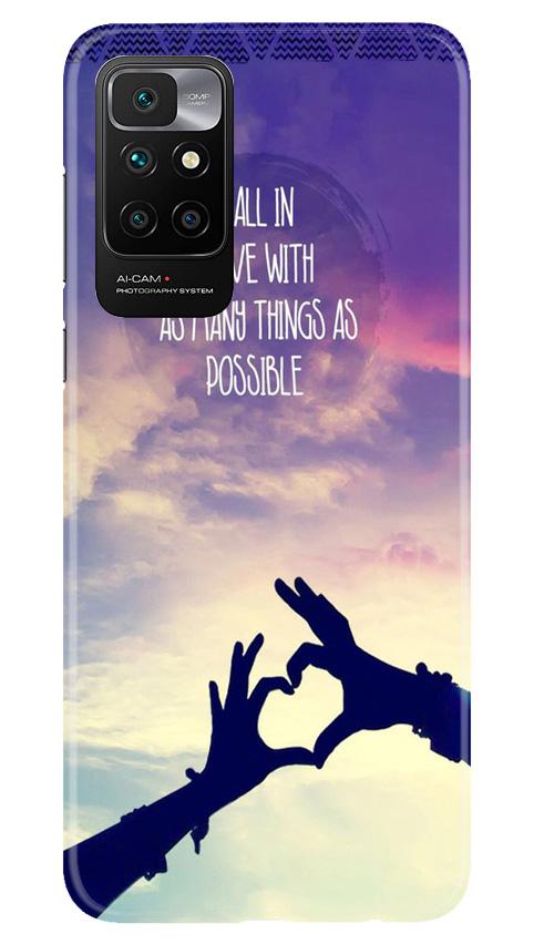 Fall in love Mobile Back Case for Redmi 10 Prime (Design - 50) Fall in love Case for Redmi 10 Prime