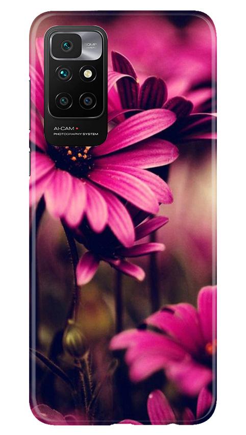 Purple Daisy Mobile Back Case for Redmi 10 Prime (Design - 65) Purple Daisy Case for Redmi 10 Prime