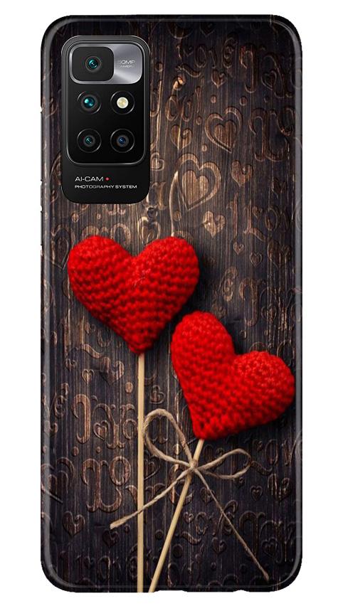 Red Hearts Mobile Back Case for Redmi 10 Prime (Design - 80) Red Hearts Case for Redmi 10 Prime