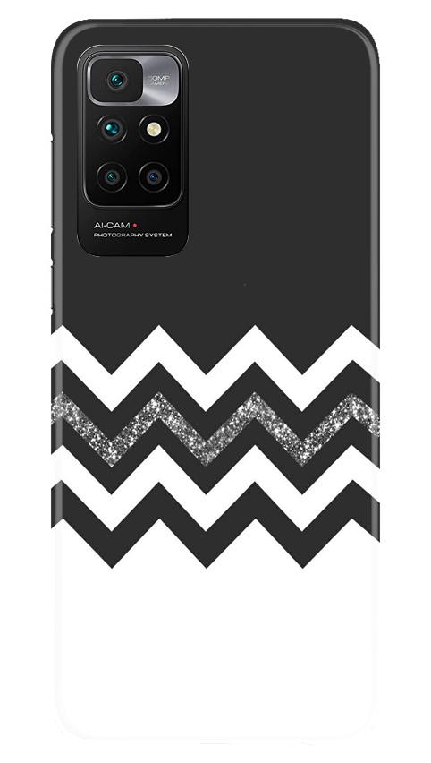 Black white Pattern2Mobile Back Case for Redmi 10 Prime (Design - 83) Black white Pattern2Case for Redmi 10 Prime