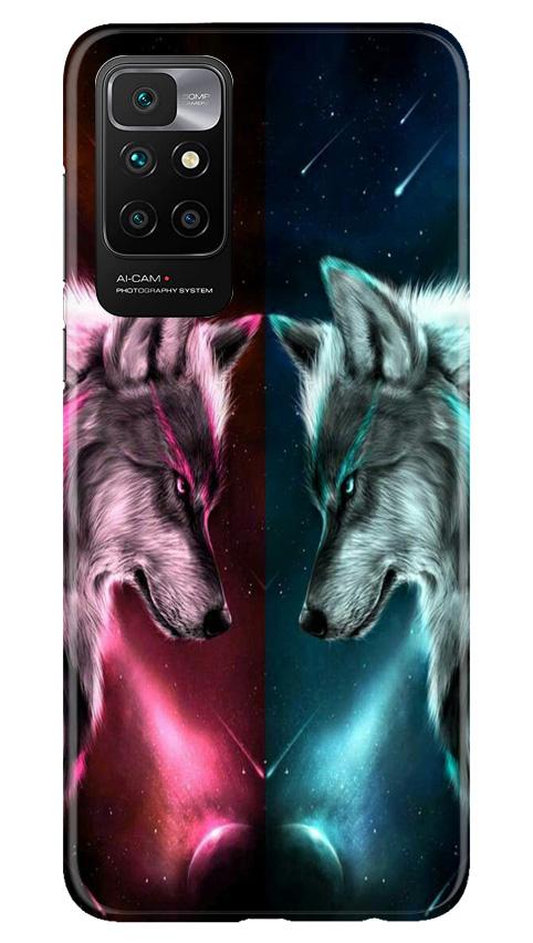 Wolf fight Mobile Back Case for Redmi 10 Prime (Design - 221) Wolf fight Case for Redmi 10 Prime (Design No. 221)