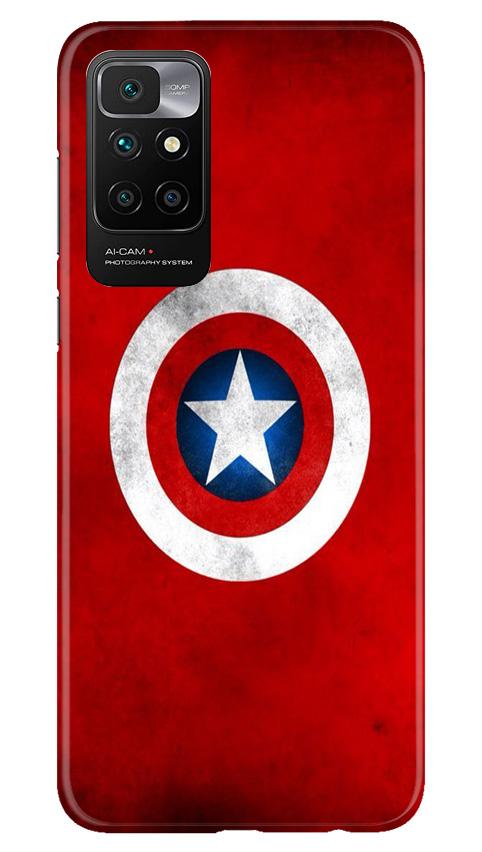 Captain America Mobile Back Case for Redmi 10 Prime (Design - 249) Captain America Case for Redmi 10 Prime (Design No. 249)