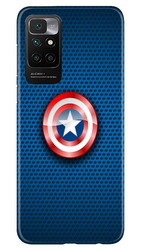 Captain America Shield Mobile Back Case for Redmi 10 Prime (Design - 253) Captain America Shield Case for Redmi 10 Prime (Design No. 253)