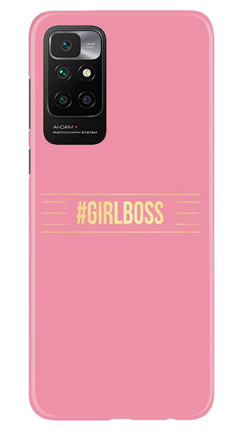 Girl Boss Pink Mobile Back Case for Redmi 10 Prime (Design - 263) Girl Boss Pink Case for Redmi 10 Prime (Design No. 263)