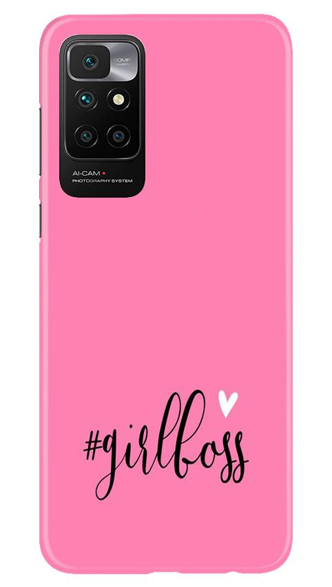 Girl Boss Pink Mobile Back Case for Redmi 10 Prime (Design - 269) Girl Boss Pink Case for Redmi 10 Prime (Design No. 269)