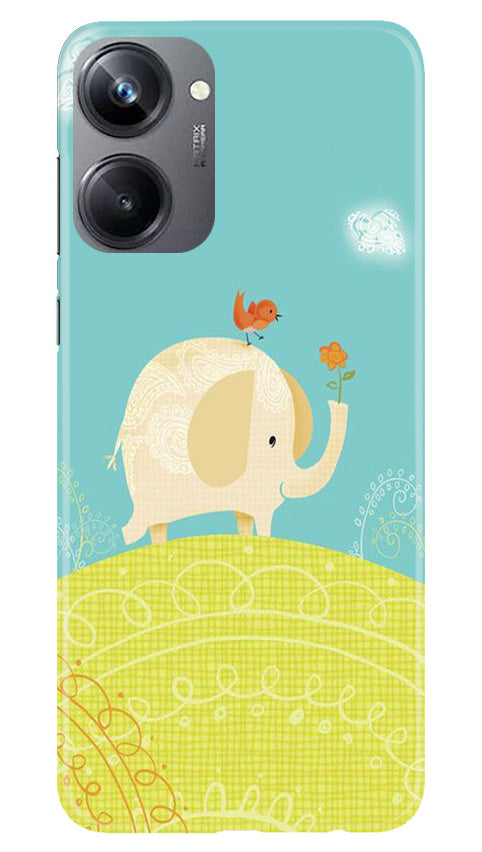 Elephant Painting Mobile Back Case for Realme 10 Pro 5G (Design - 46) Elephant Painting Case for Realme 10 Pro 5G