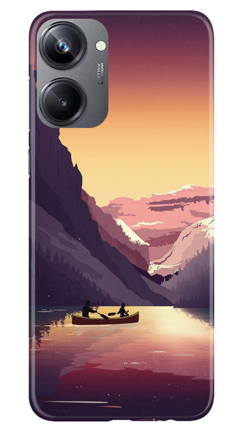 Mountains Boat Mobile Back Case for Realme 10 Pro 5G (Design - 150) Mountains Boat Case for Realme 10 Pro 5G (Design - 150)