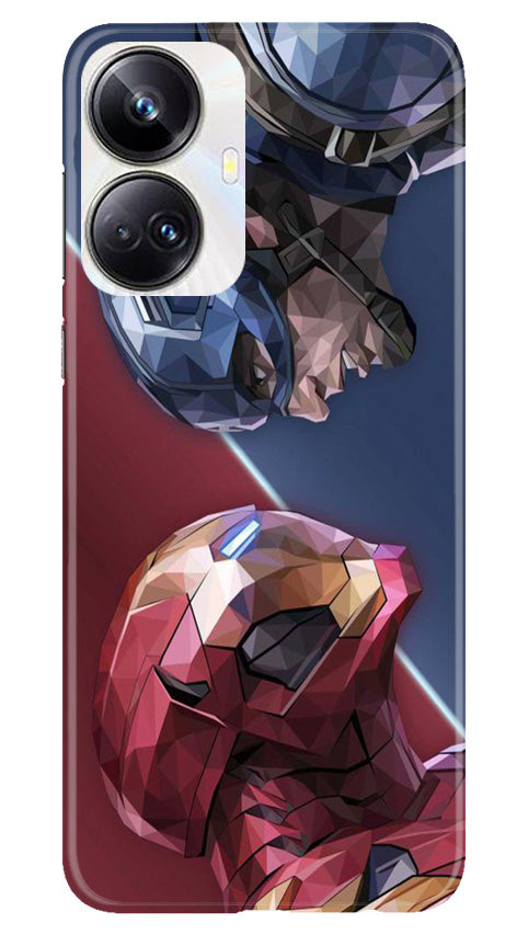 Ironman Captain America Mobile Back Case for Realme 10 Pro Plus 5G (Design - 214) Ironman Captain America Case for Realme 10 Pro Plus 5G (Design No. 214)