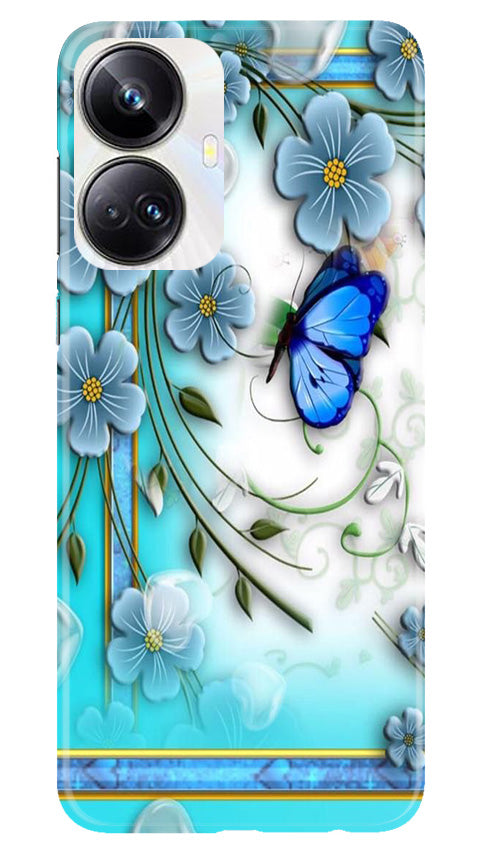 Blue Butterfly Mobile Back Case for Realme 10 Pro Plus 5G (Design - 21) Blue Butterfly Case for Realme 10 Pro Plus 5G