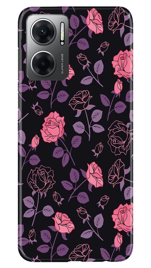 Rose Black Background Mobile Back Case for Redmi 11 Prime 5G (Design - 27) Rose Black Background Case for Redmi 11 Prime 5G