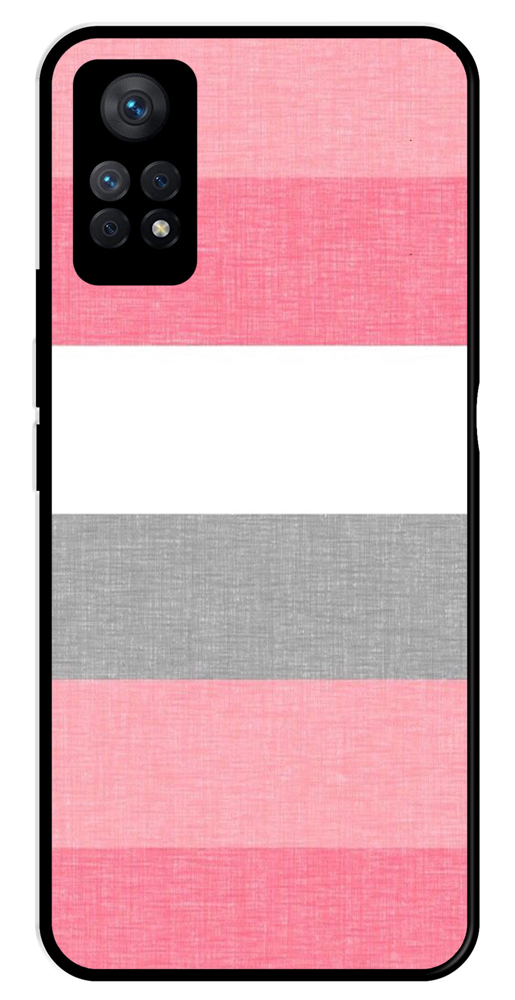 Pink Pattern Metal Mobile Case for Redmi Note 11 Pro Plus Pink Pattern Metal Mobile Case for Redmi Note 11 Pro Plus (Design No -23)