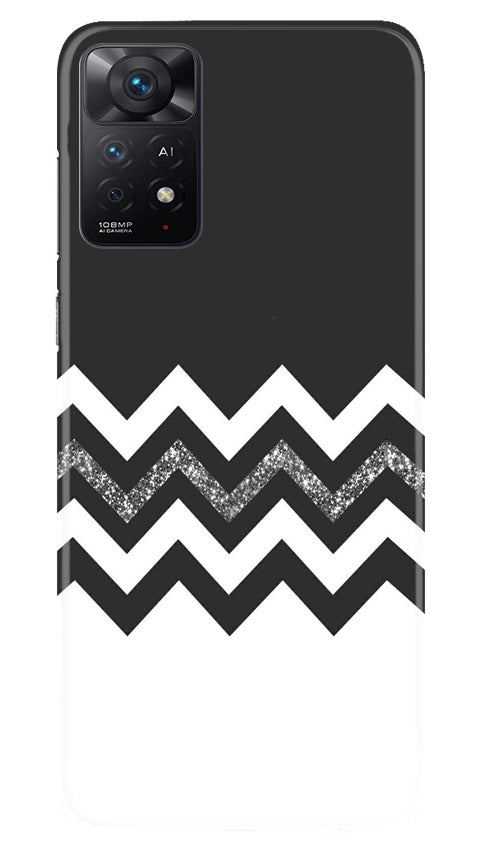 Black white Pattern2Mobile Back Case for Redmi Note 11 Pro Plus (Design - 83) Black white Pattern2Case for Redmi Note 11 Pro Plus